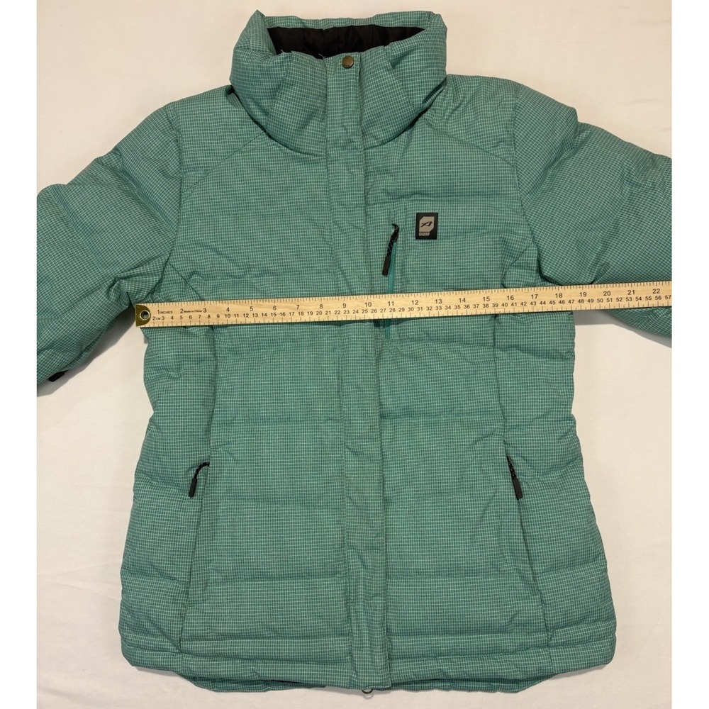 Orage Puffer Ski Jacket Feather Down Fill  Prime 20  Women's Medium Aqua No Hood - Picture 8 of 16